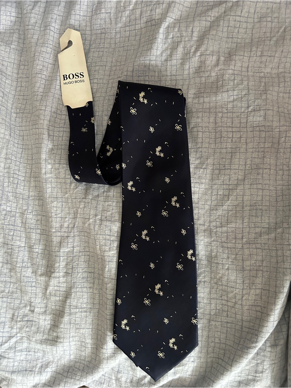 Vintage Boss Hugo Boss Floral Silk Necktie - New With Tags